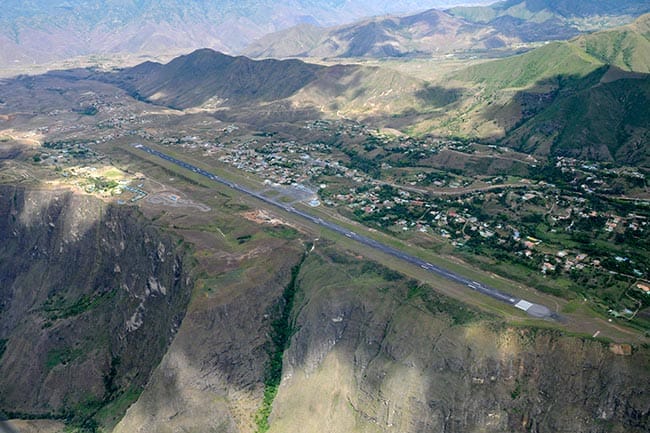 Aerial view of the Antonio Nariño Airport